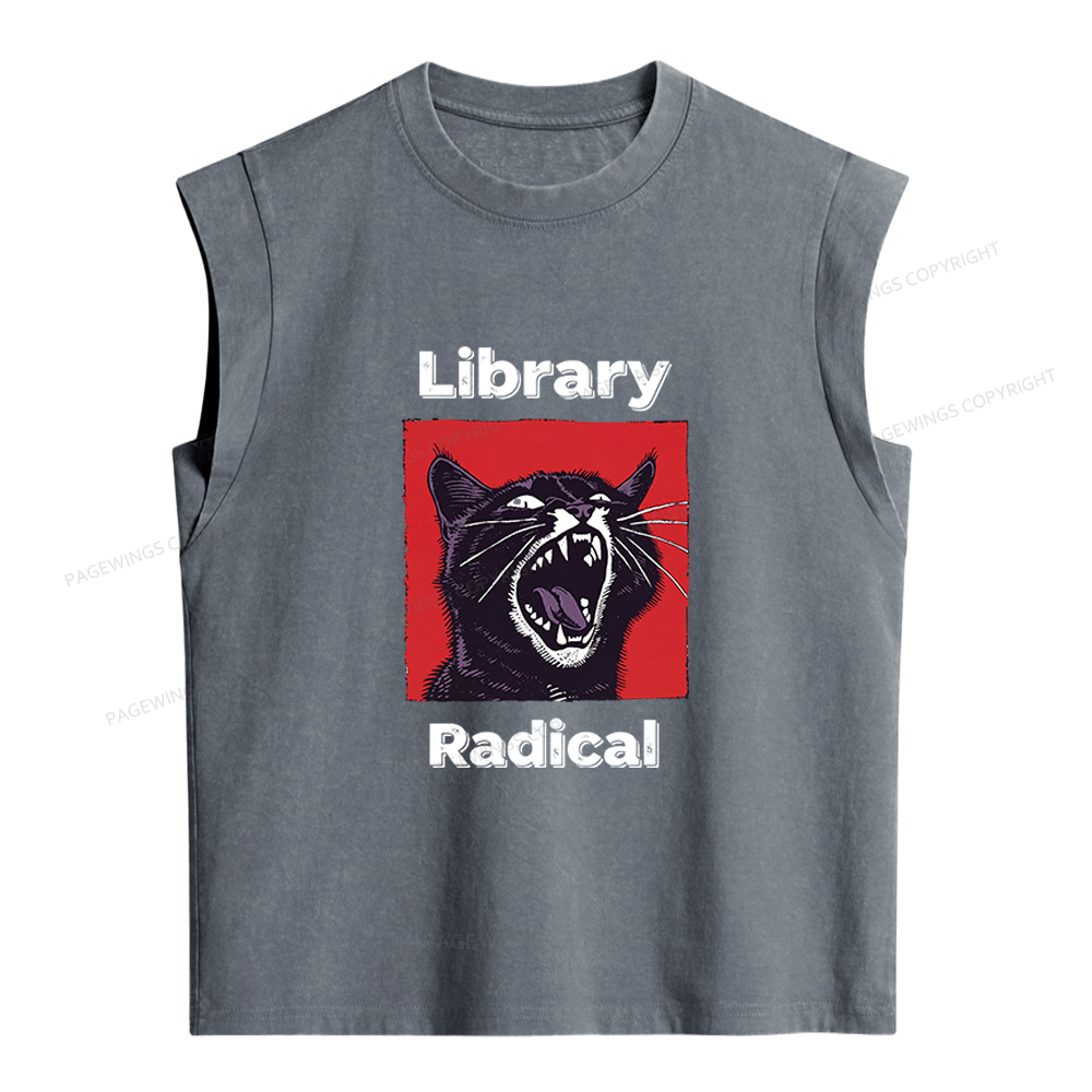 Pagewings Library Radical Women's Washed Tank Top