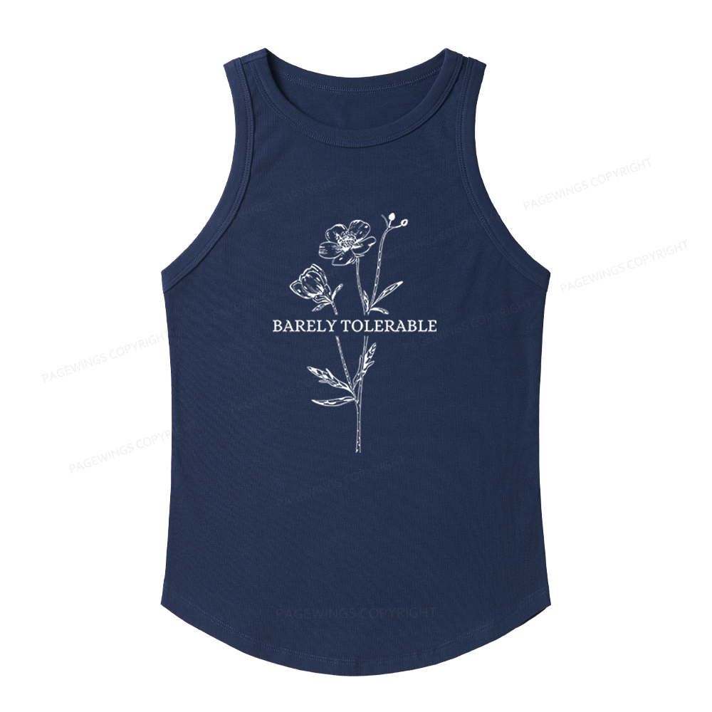 Pagewings Slim Fit Barely Tolerable Women's Fitted Tank Top
