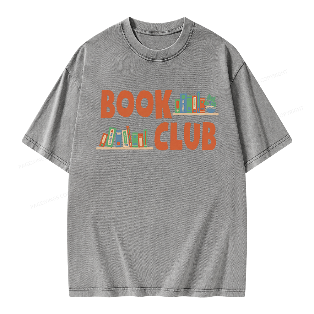 Pagewings Book Club Unisex Washed T-shirt