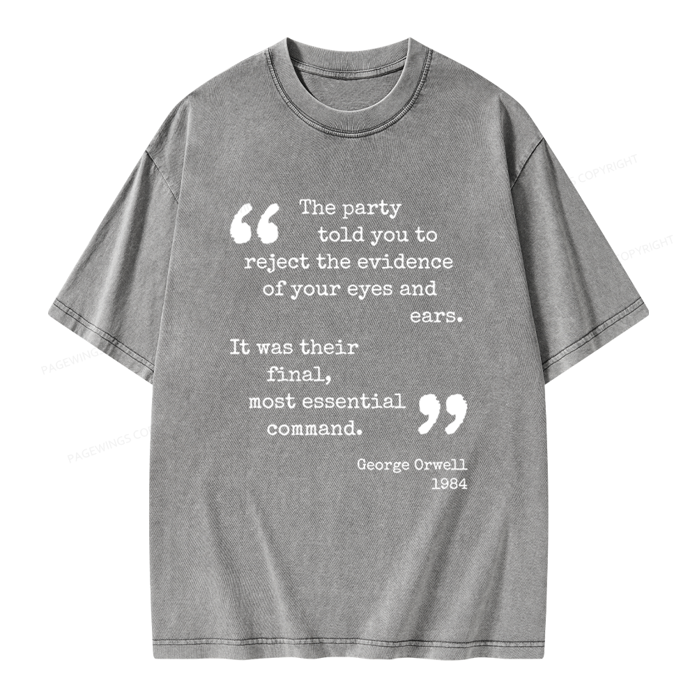 Pagewings It Was Their Final Most Essential Command Unisex Washed T-shirt