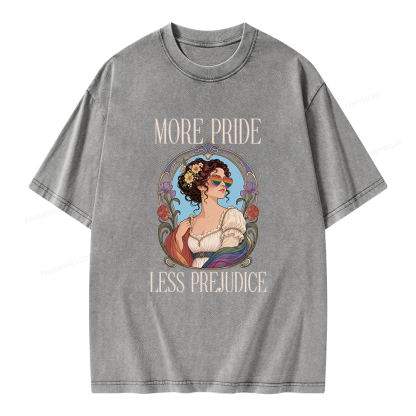 Pagewings More Pride Less Prejudice Unisex Washed T-shirt