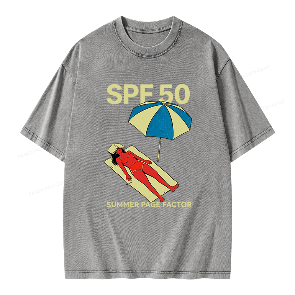 Pagewings Summer Page Factor Unisex Washed T-shirt