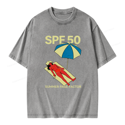 Pagewings Summer Page Factor Unisex Washed T-shirt