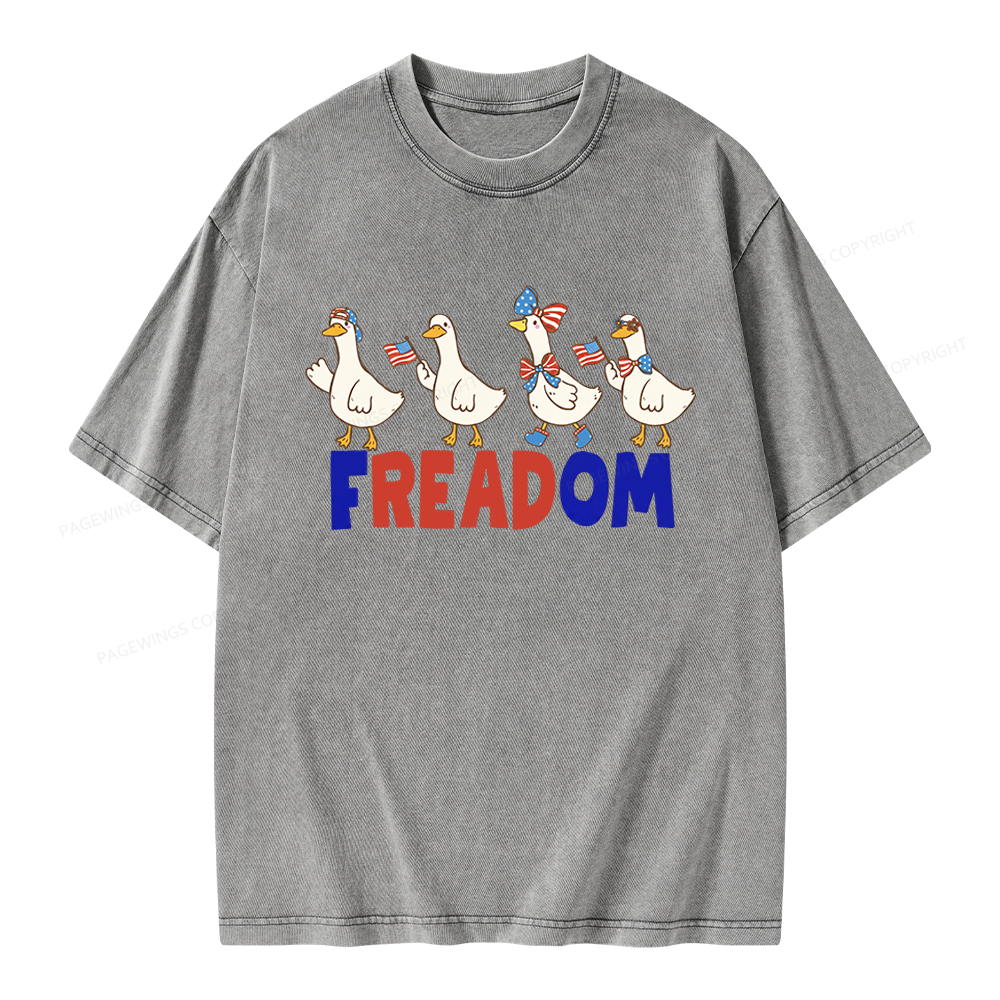 Pagewings Freadom Unisex Washed T-shirt