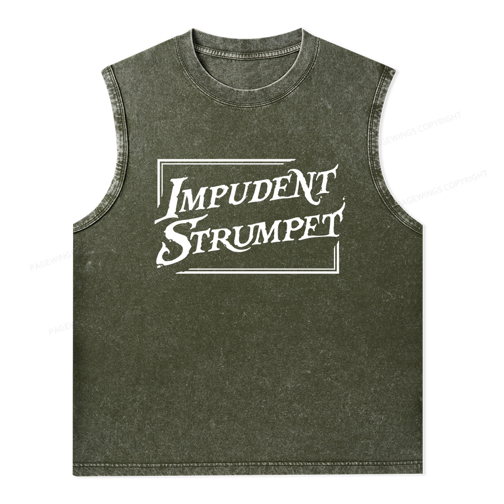 Pagewings Impudent Strumpet Unisex Washed Tank Top