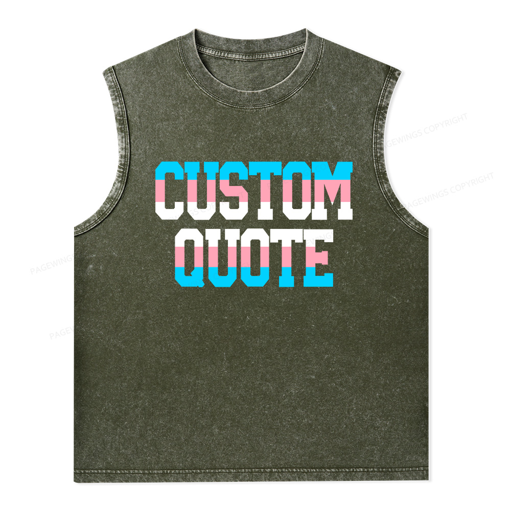 Pagewings Personalized LGBTQ Quote Unisex Washed Tank Top