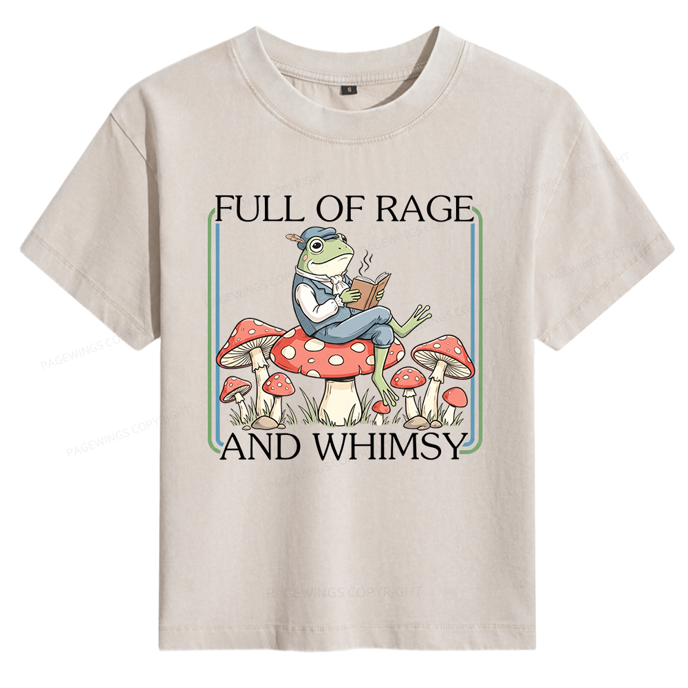 Pagewings Full Of Rage and Whimsy Women's Washed T-shirt