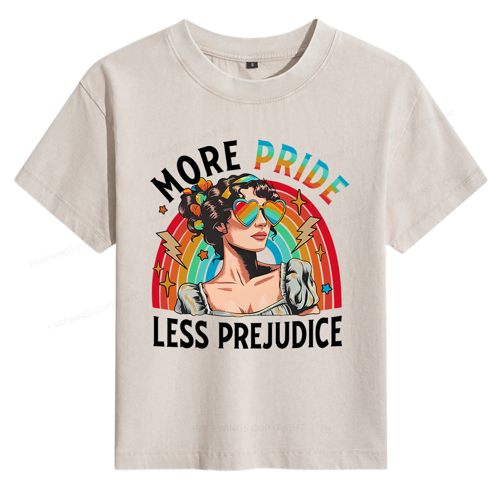 Pagewings More Pride Less Prejudice Women's Washed T-shirt