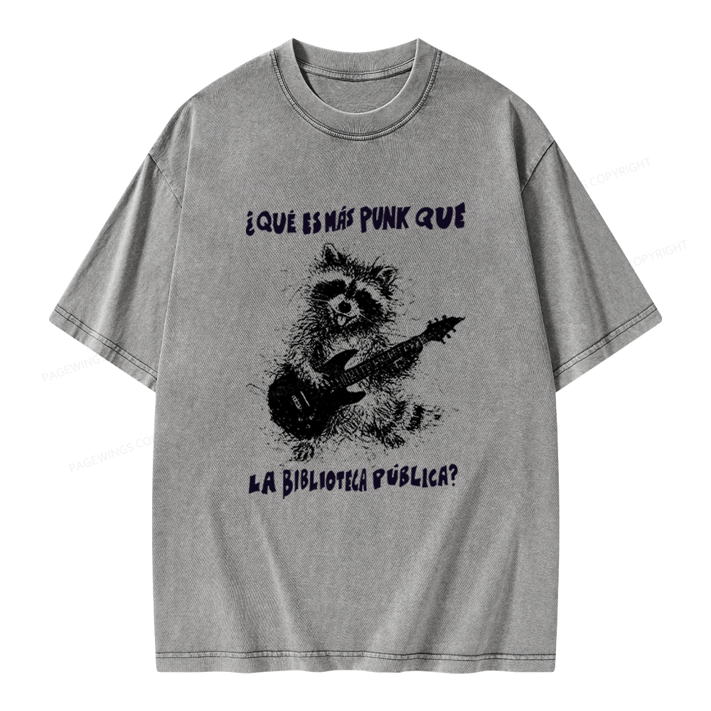 Pagewings What's More Punk Than The Public Library Unisex Washed T-shirt