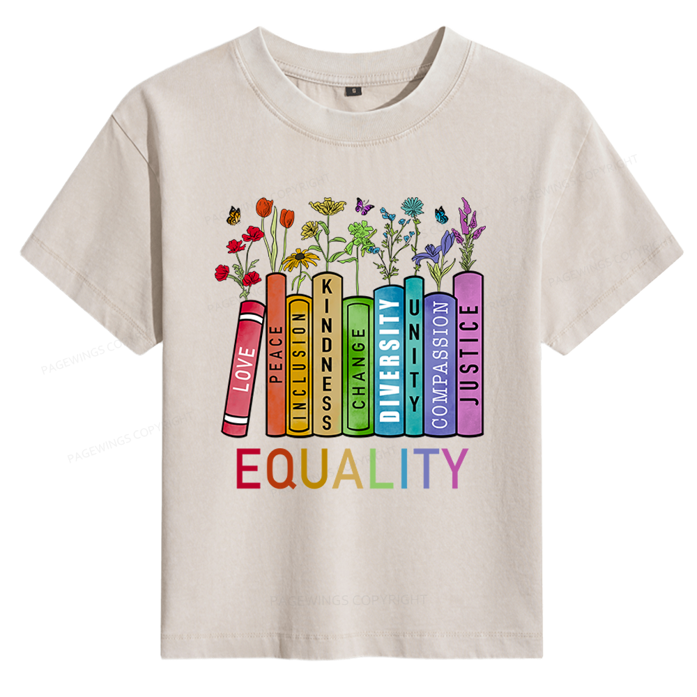 Pagewings Equal Rights Women's Washed T-shirt