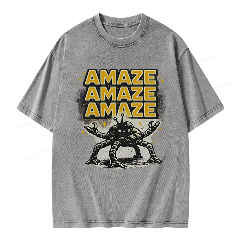 Pagewings Sci‑Fi Nerd Unisex Washed T-shirt