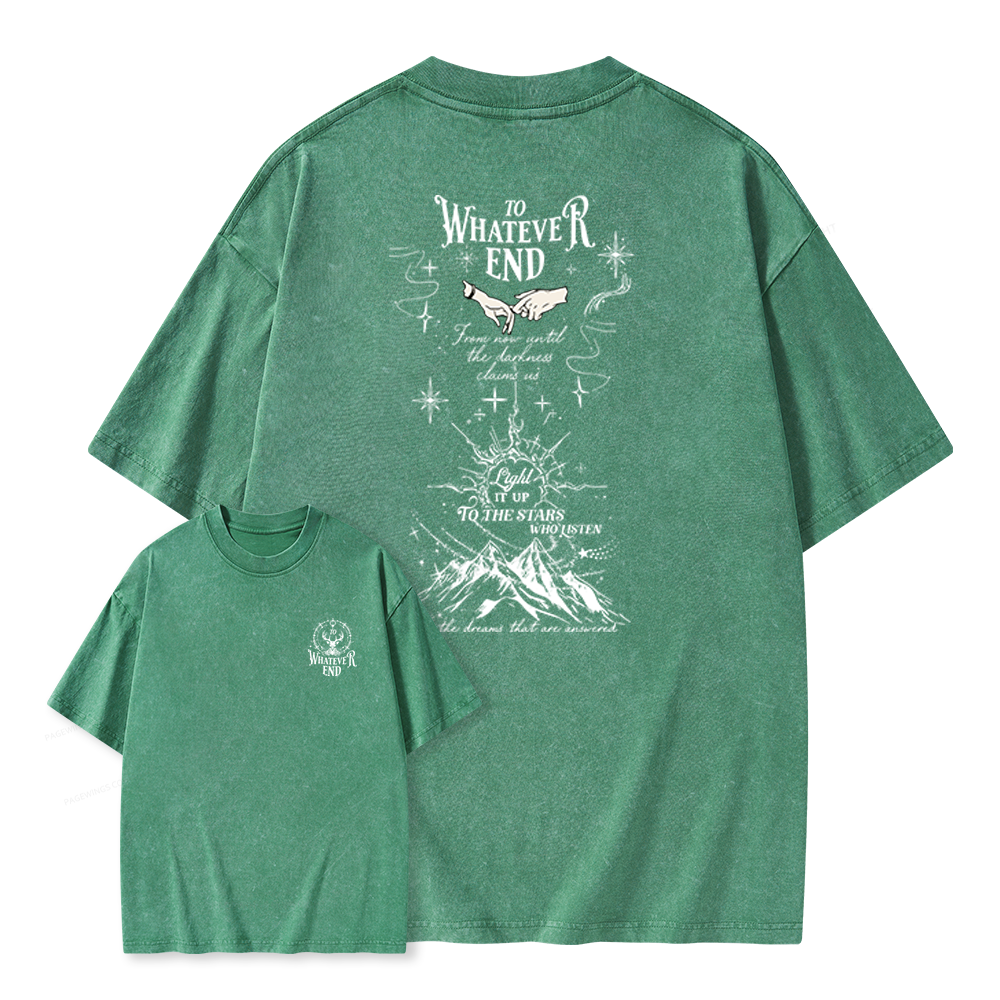 Pagewings Whatever End Unisex Washed T-shirt