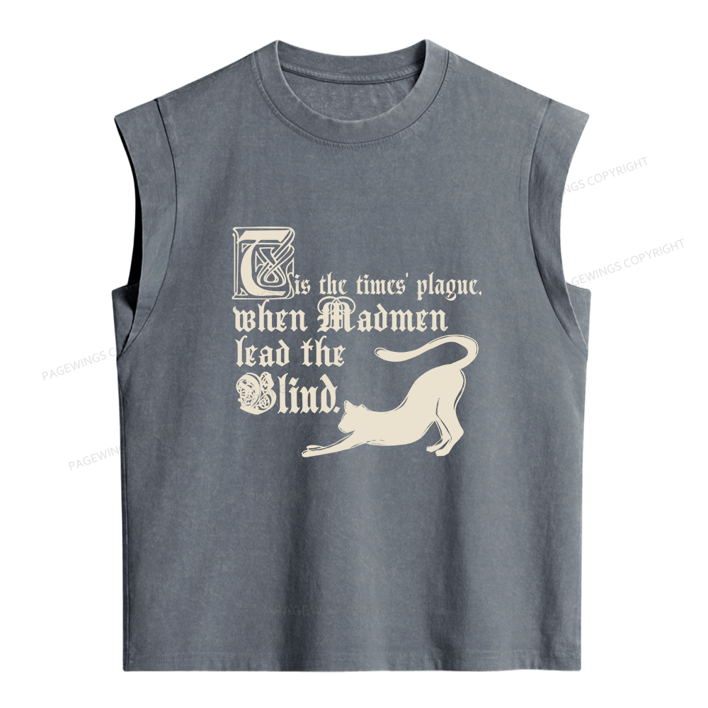 Pagewings When Madmen Lead The Blind Women's Washed Tank Top