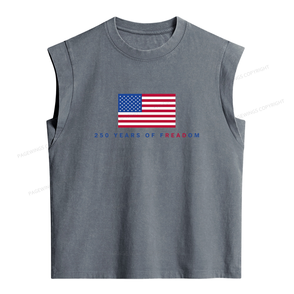 Pagewings 250 Years of Freedom Women's Washed Tank Top