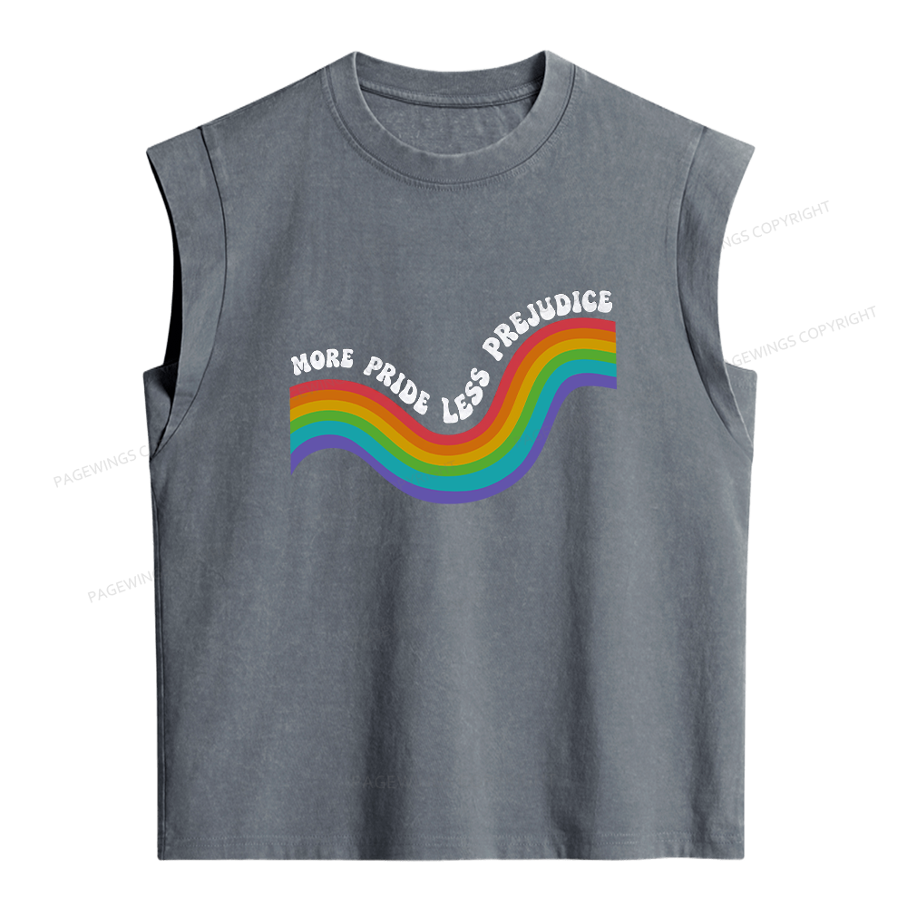 Pagewings More Pride Less Prejudice Women's Washed Tank Top
