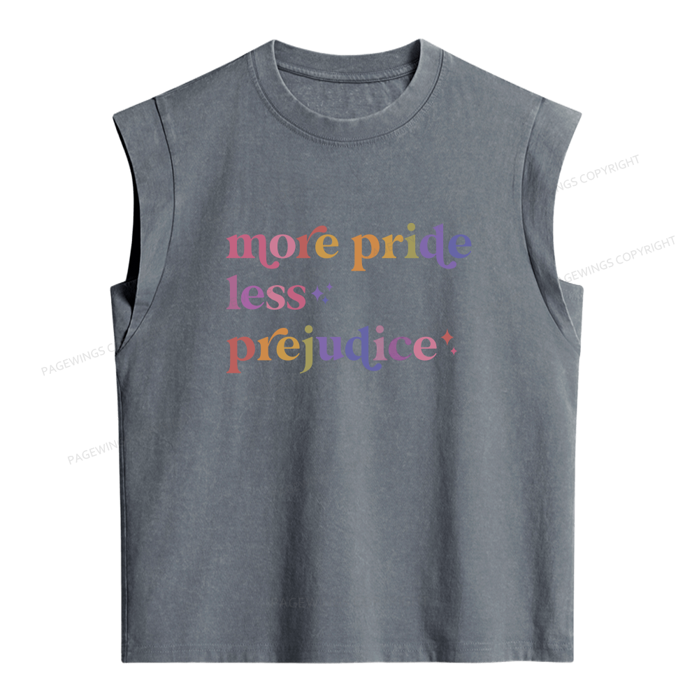 Pagewings More Pride Less Prejudice Women's Washed Tank Top