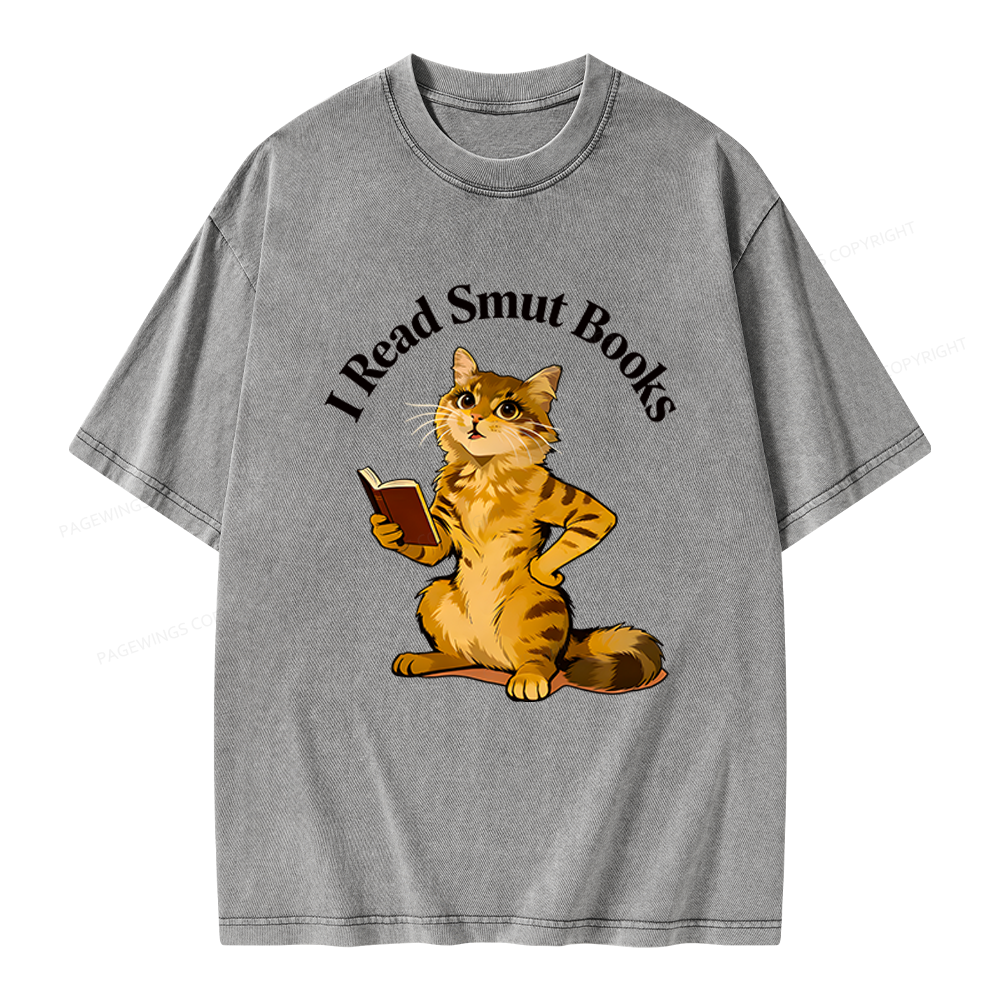 Pagewings I Read Smut Books Unisex Washed T-shirt