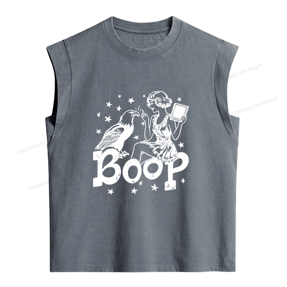 Pagewings Eagle Boop Women's Washed Tank Top
