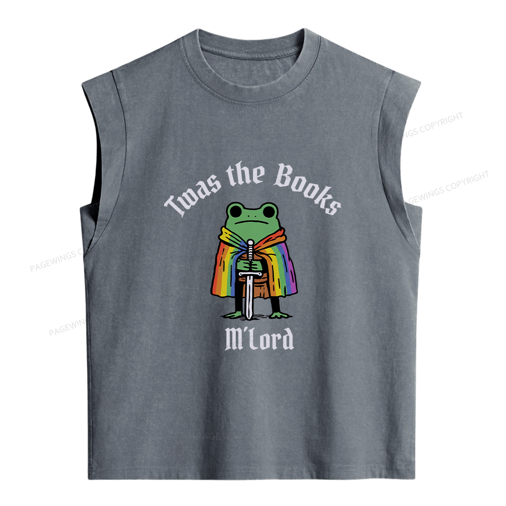Pagewings Twas the Books Women's Washed Tank Top