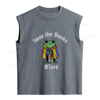 Pagewings Twas the Books Women's Washed Tank Top