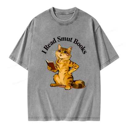Pagewings I Read Smut Books Unisex Washed T-shirt