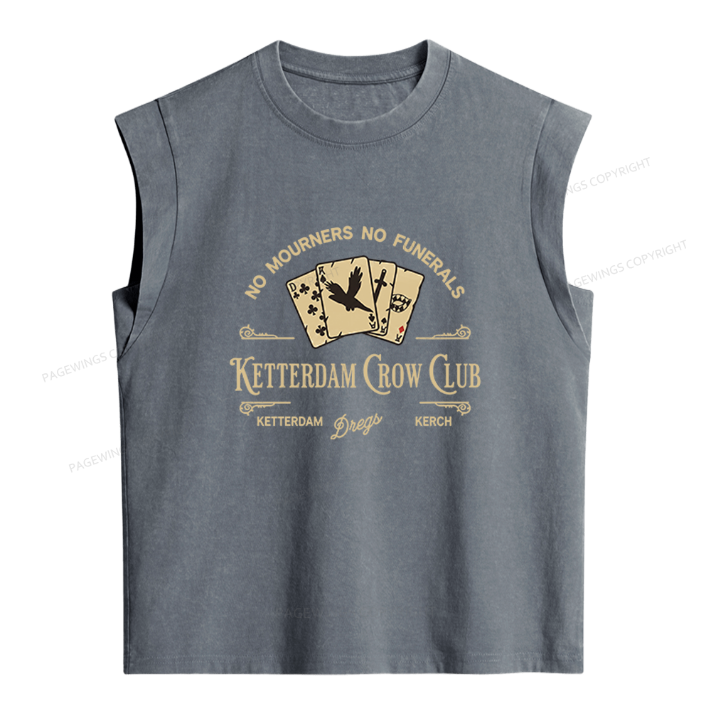Pagewings Ketterdam Crow Club Women's Washed Tank Top