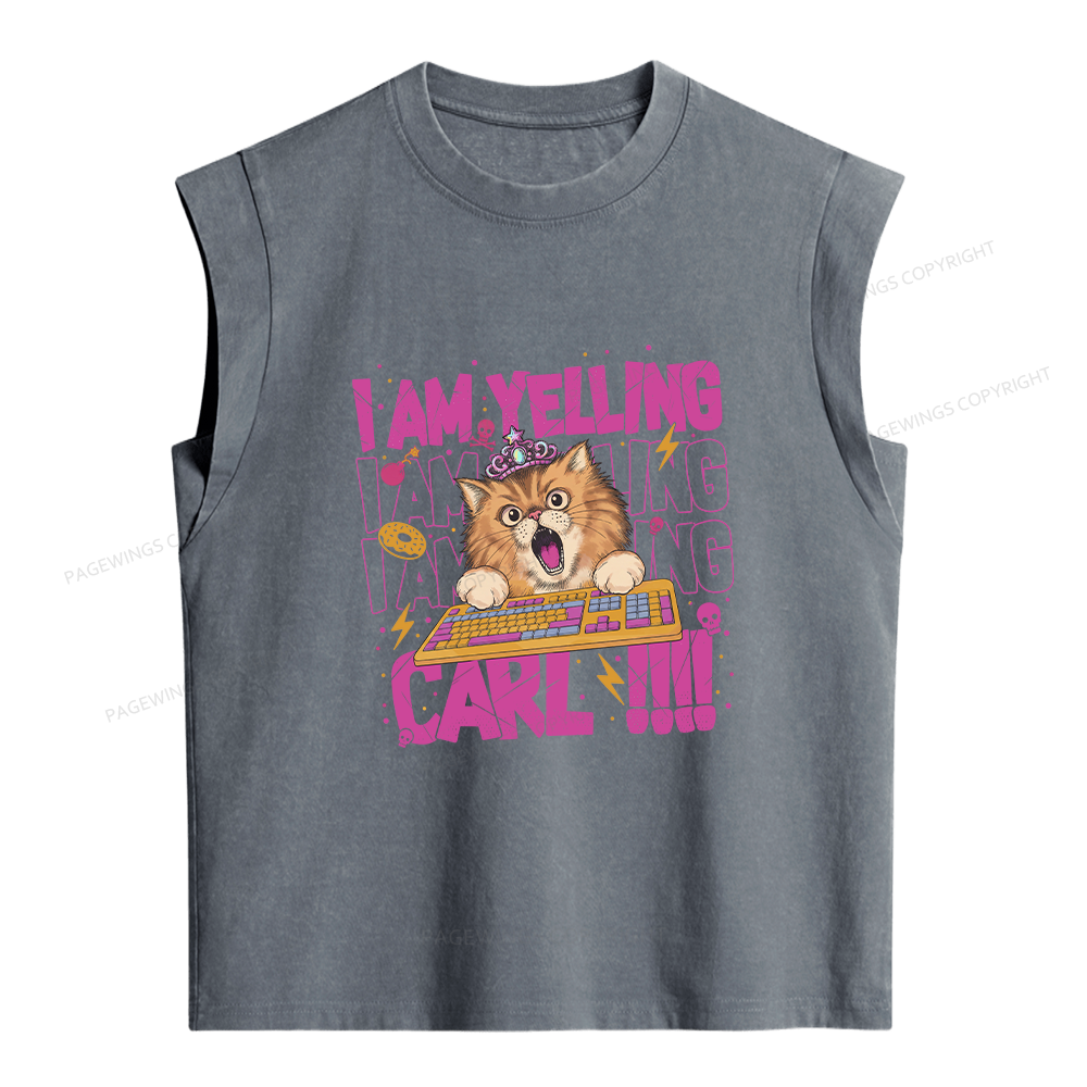 Pagewings I Am Yelling Women's Washed Tank Top