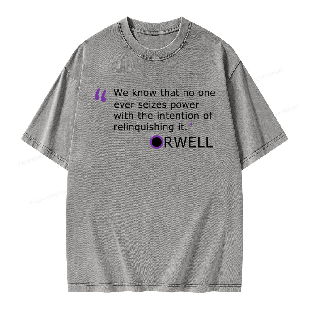 Pagewings Dystopia Quote Unisex Washed T-shirt