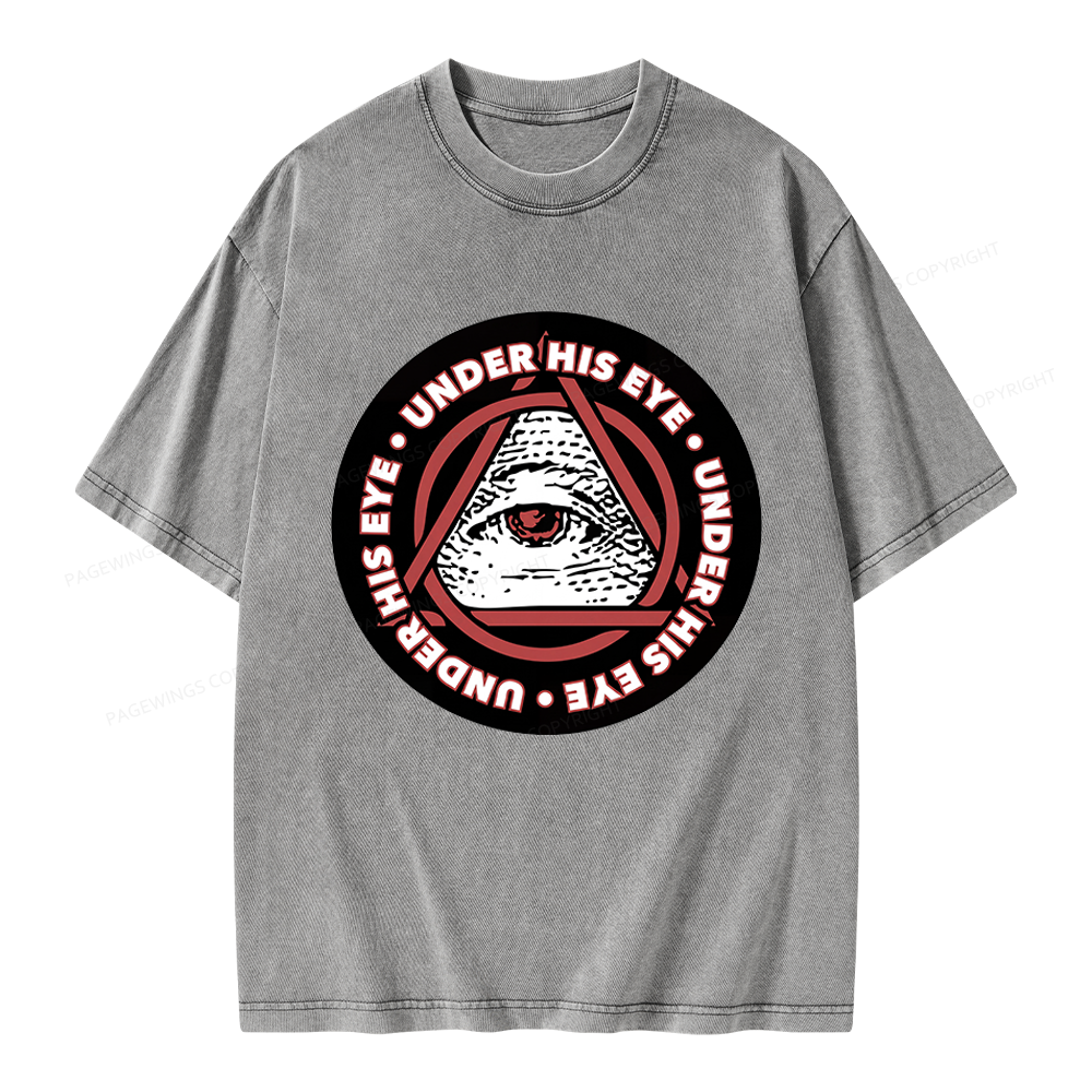Pagewings Under His Eye Unisex Washed T-shirt