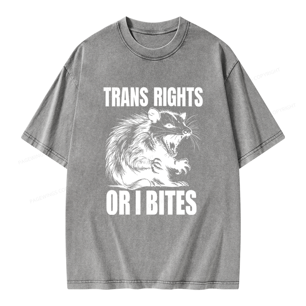Pagewings Trans Rights Unisex Washed T-shirt