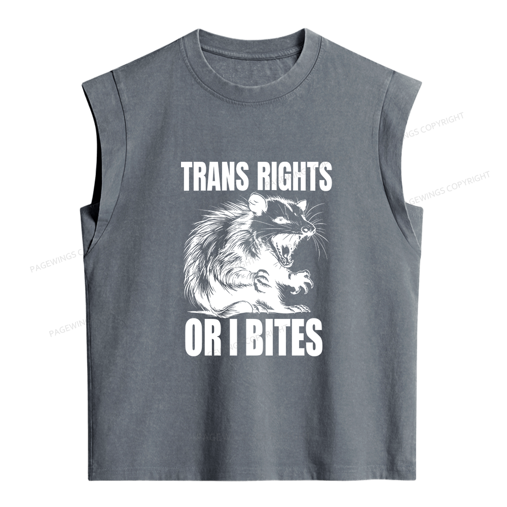 Pagewings Trans Rights Women's Washed Tank Top