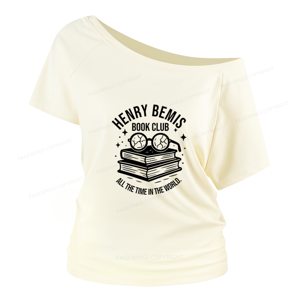 Pagewings Henry Bemis Book Club Women Off Shoulder T-shirts
