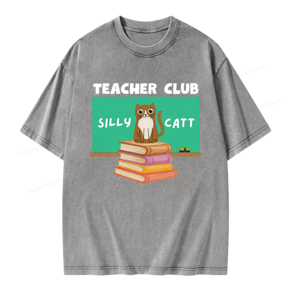 Pagewings Teacher Club Unisex Washed T-shirt