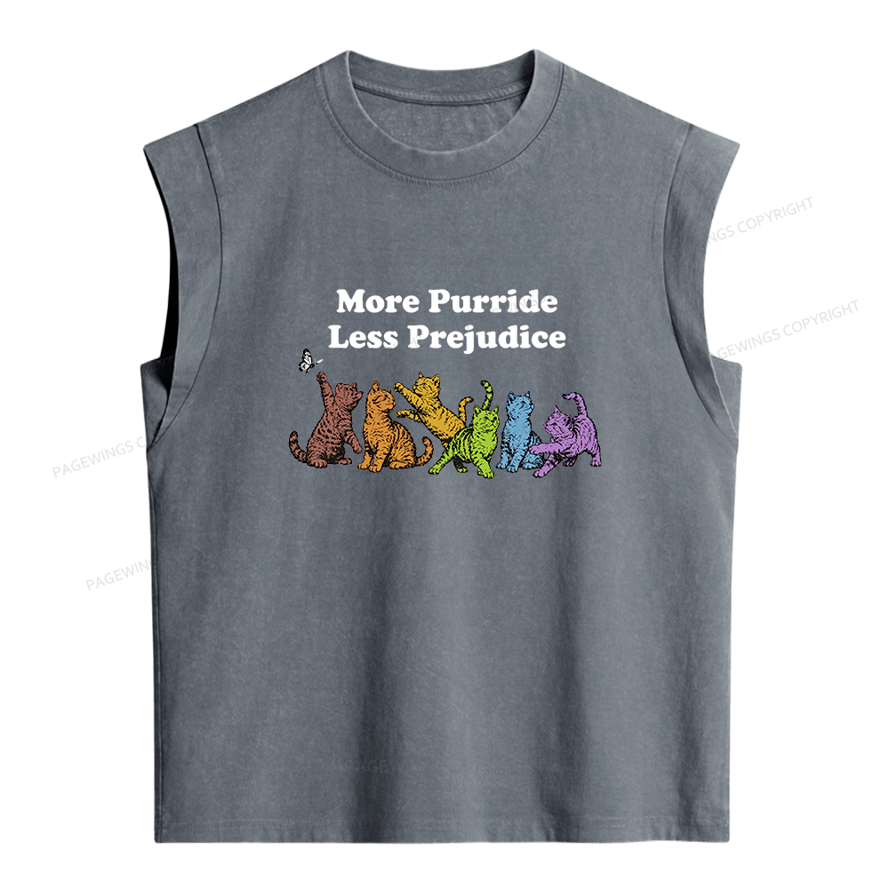 Pagewings More Pride Less Prejudice Women's Washed Tank Top