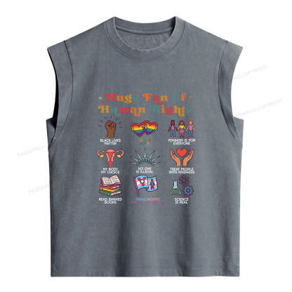 Pagewings Human Rights Women's Washed Tank Top