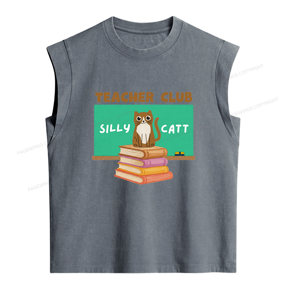 Pagewings Teacher Club Women's Washed Tank Top