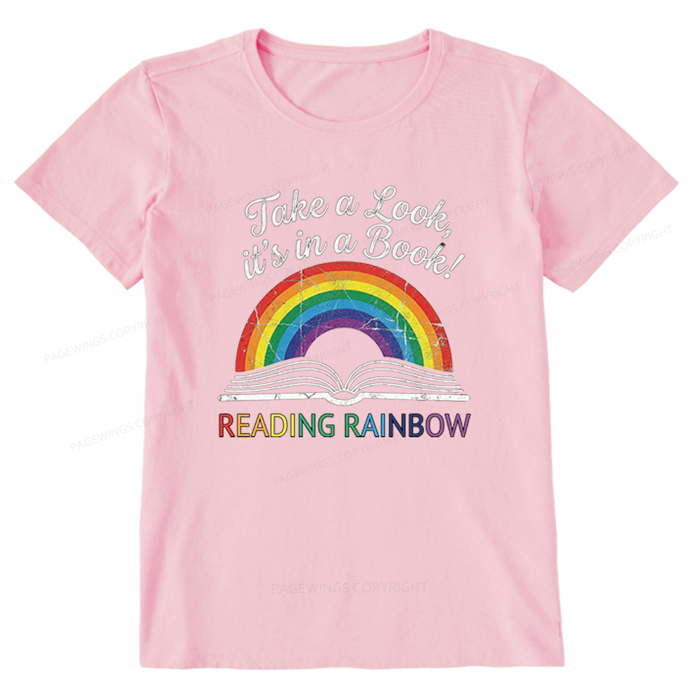 Pagewings Reading With Rainbow Unisex Classic T-shirt