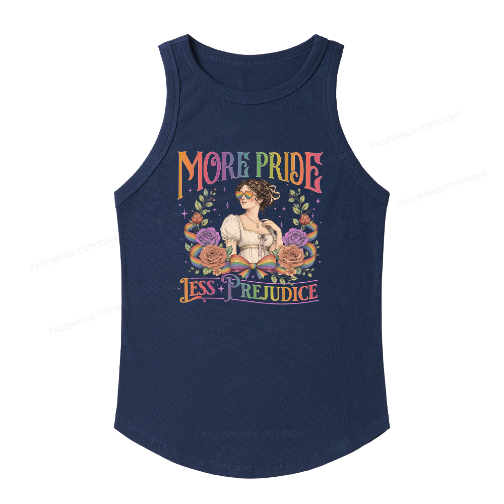 Pagewings More Pride Less Prejudice Women's Fitted Tank Top