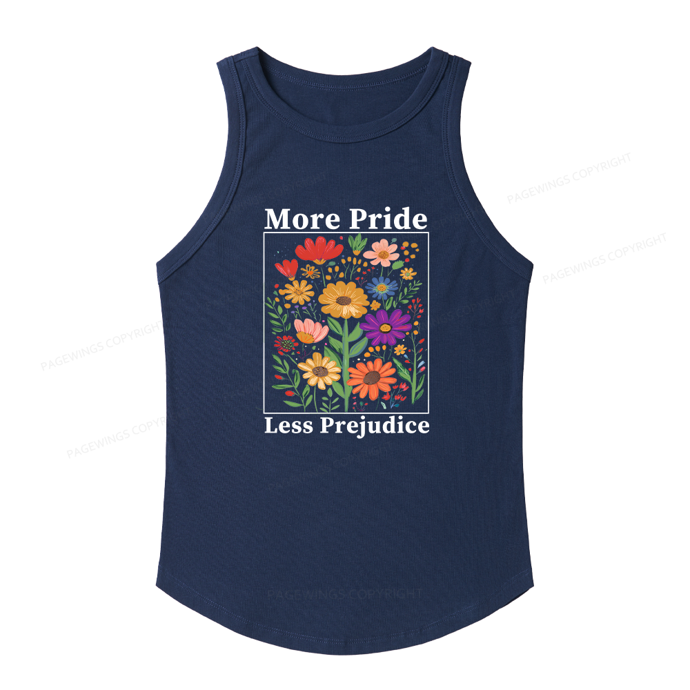 Pagewings More Pride Less Prejudice Women's Fitted Tank Top