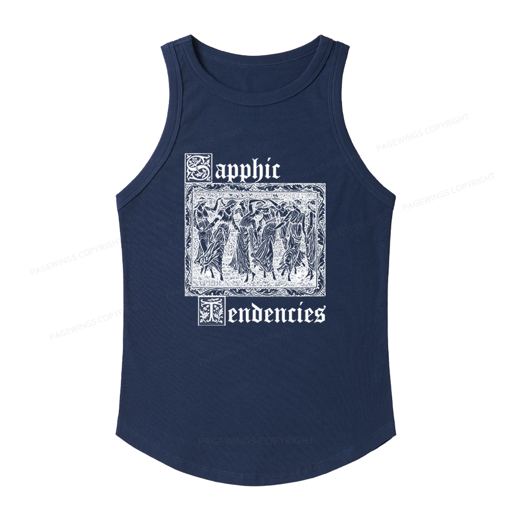 Pagewings Sapphic Tendencies Women's Fitted Tank Top