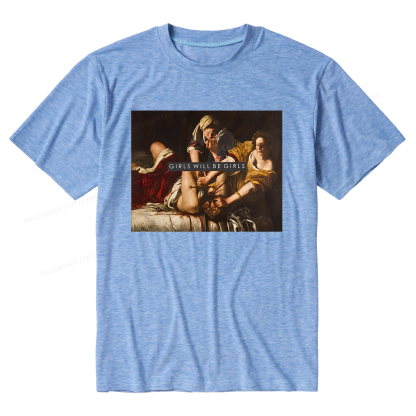Pagewings Soft Girls Will Be Girls Unisex Heather T-Shirt