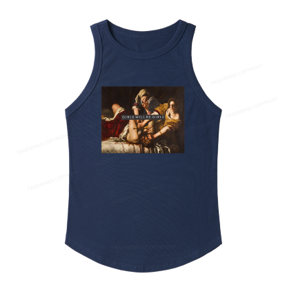 Pagewings Slim Fit Girls Will Be Girls  Women's Fitted Tank Top 