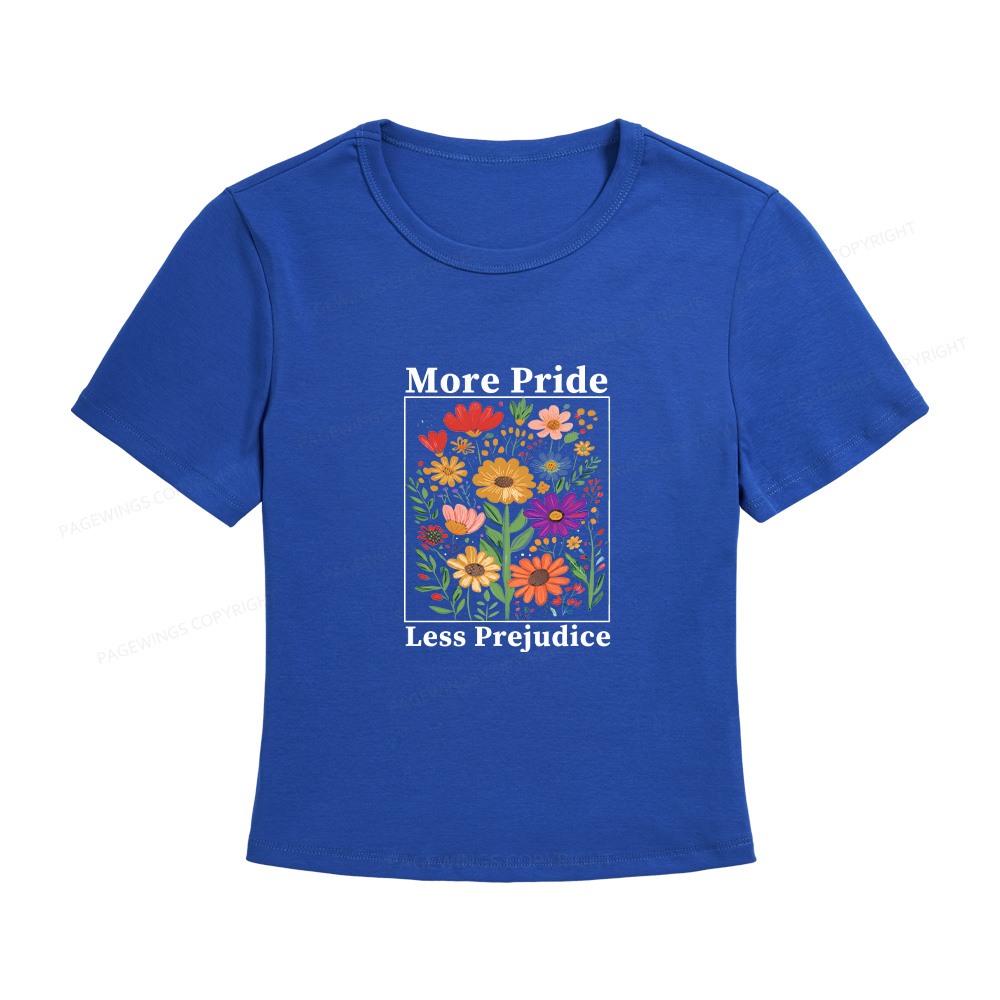Pagewings Pagewings More Pride Less Prejudice Women's Baby Tee