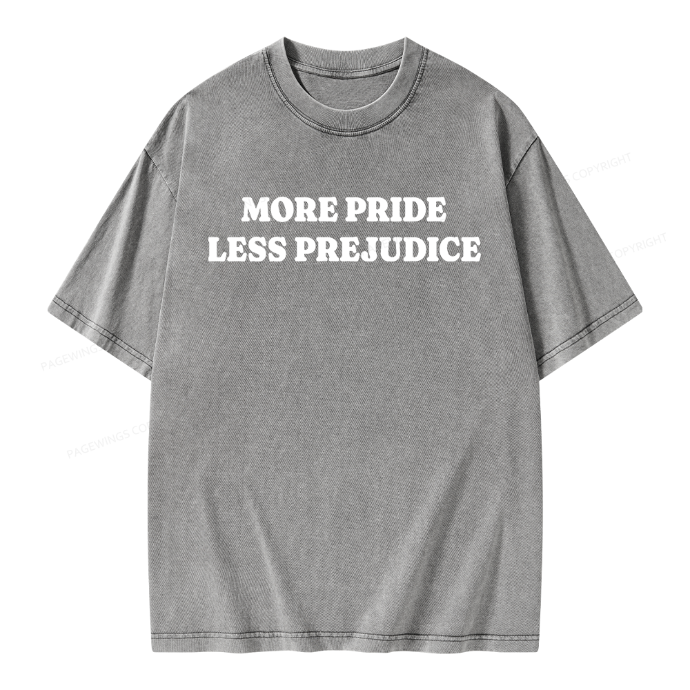 Pagewings More Pride Less Prejudice Unisex Washed T-shirt