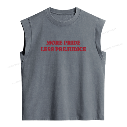 Pagewings More Pride Less Prejudice Women's Washed Tank Top