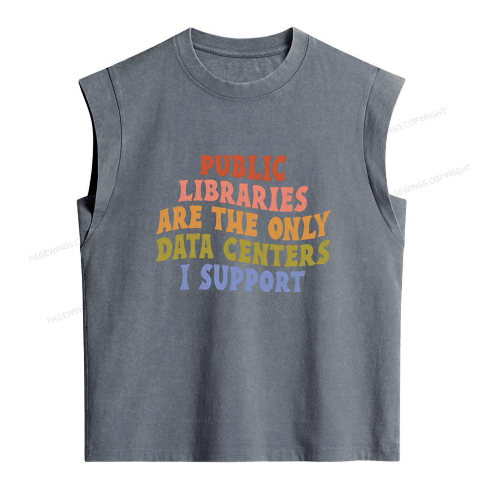 Pagewings Public Libraries Women's Washed Tank Top