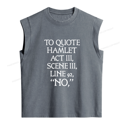 Pagewings To Quote Hamlet Women's Washed Tank Top