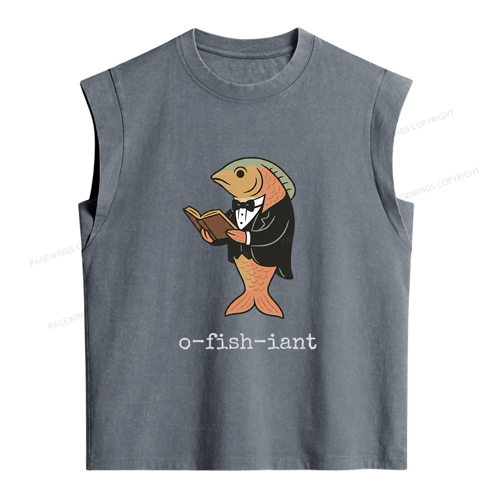 Pagewings O Fish Iant Women's Washed Tank Top