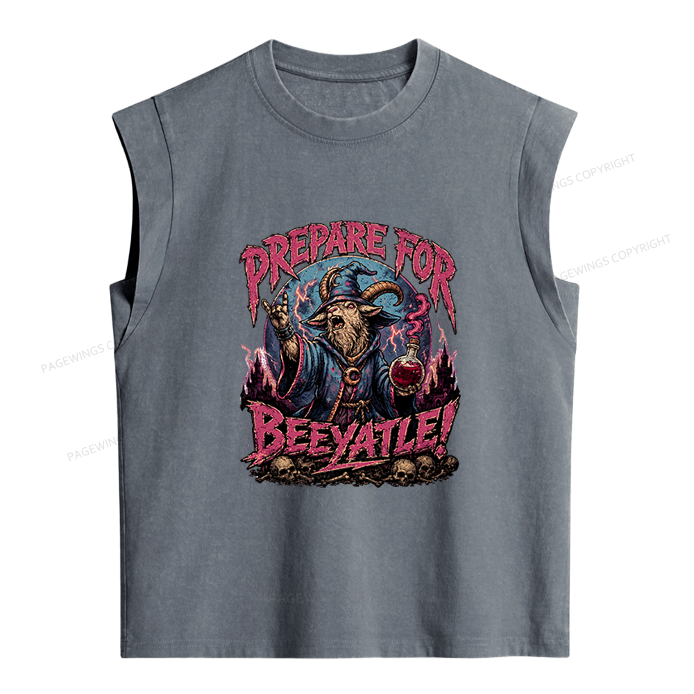 Pagewings Prepare For Beeyatle Women's Washed Tank Top