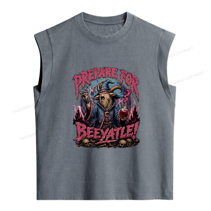 Pagewings Prepare For Beeyatle Women's Washed Tank Top